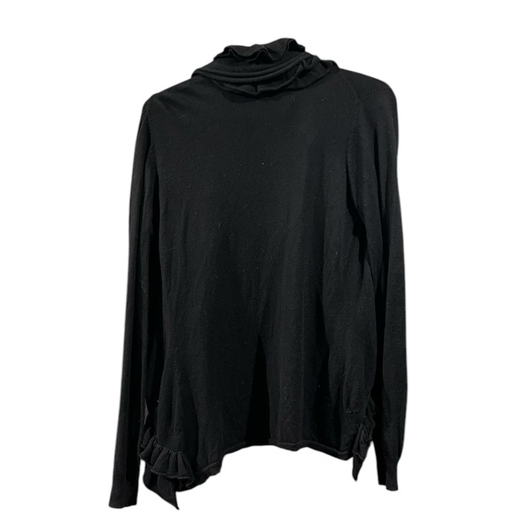 💎 Prince of Thieves Black Ruffle Waterfall Sweater - Size Medium💎 - Picture 5 of 5